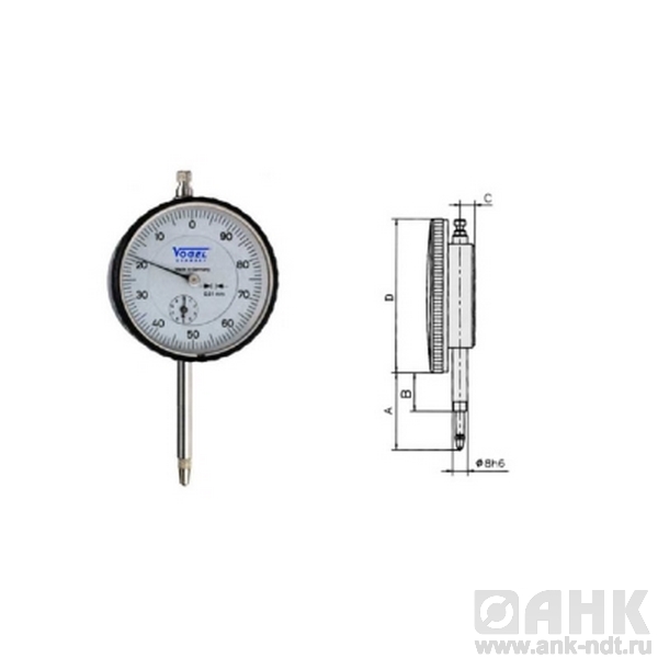 Индикаторы Vogel с шкалой против часовой стрелки