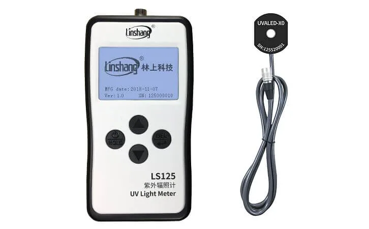 Измеритель ультрафиолетового излучения Linshang LS125 + зонд UVALED-X0